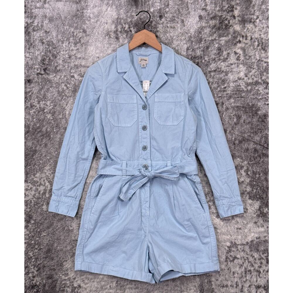 New J Crew Romper 00 Womens Foundry Chino Short Coveralls